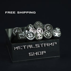 Timbres en métal dur Logo personnalisé Timbre de conception en métal Bijoux Estampage à menthe noire Timbre personnalisé Poterie Savon Cuir Estampage Couteaux