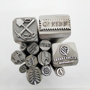 Custom Metal Stamps Logo Design Jewelry Stamping Punch Stamp Personalizzato Fabbro Hot Mark Strumenti in acciaio Stampi