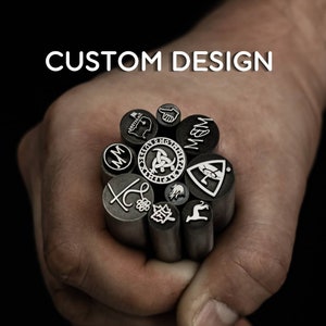 Le timbre en acier de logo fait sur commande en métal poinçonne le bois de forgeron en cuir de bijoux