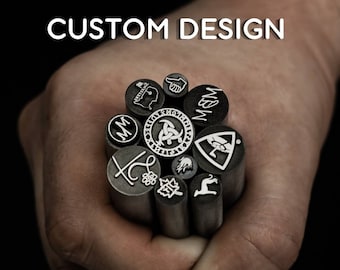 Metal Custom Logo Steel Stamp Punches Jewelry Leather  Blacksmith Wood