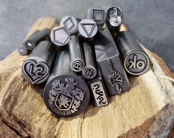 Punch Stamp Touchmark Custom Logo Stamps for Metal Jewelry Stamping Leather Blacksmith Stamp