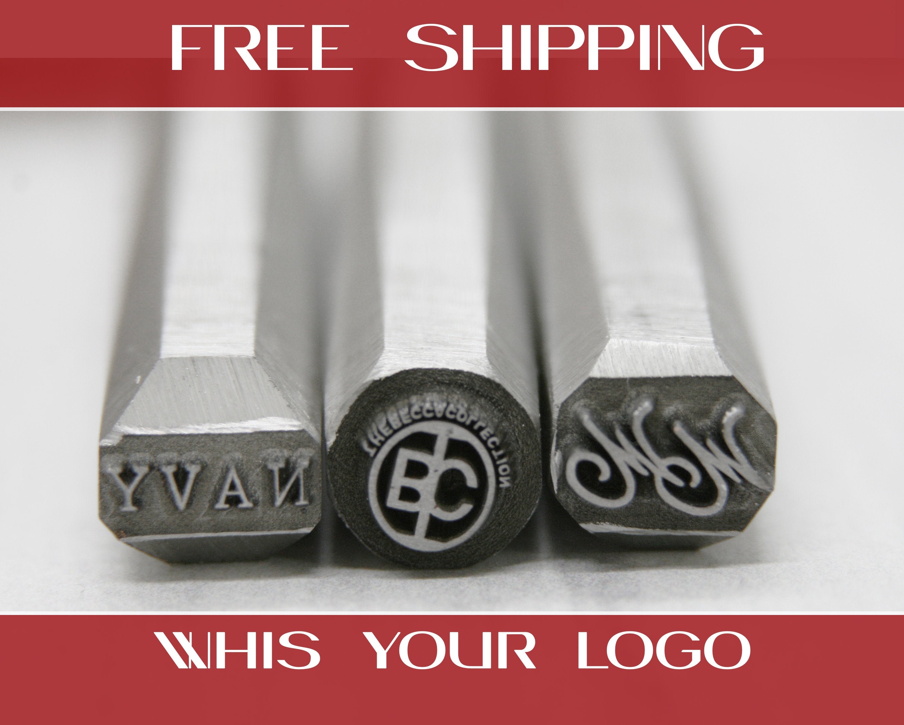 Hard Metal Stamps Custom Logo for Press Metal Design Gift for Etsy