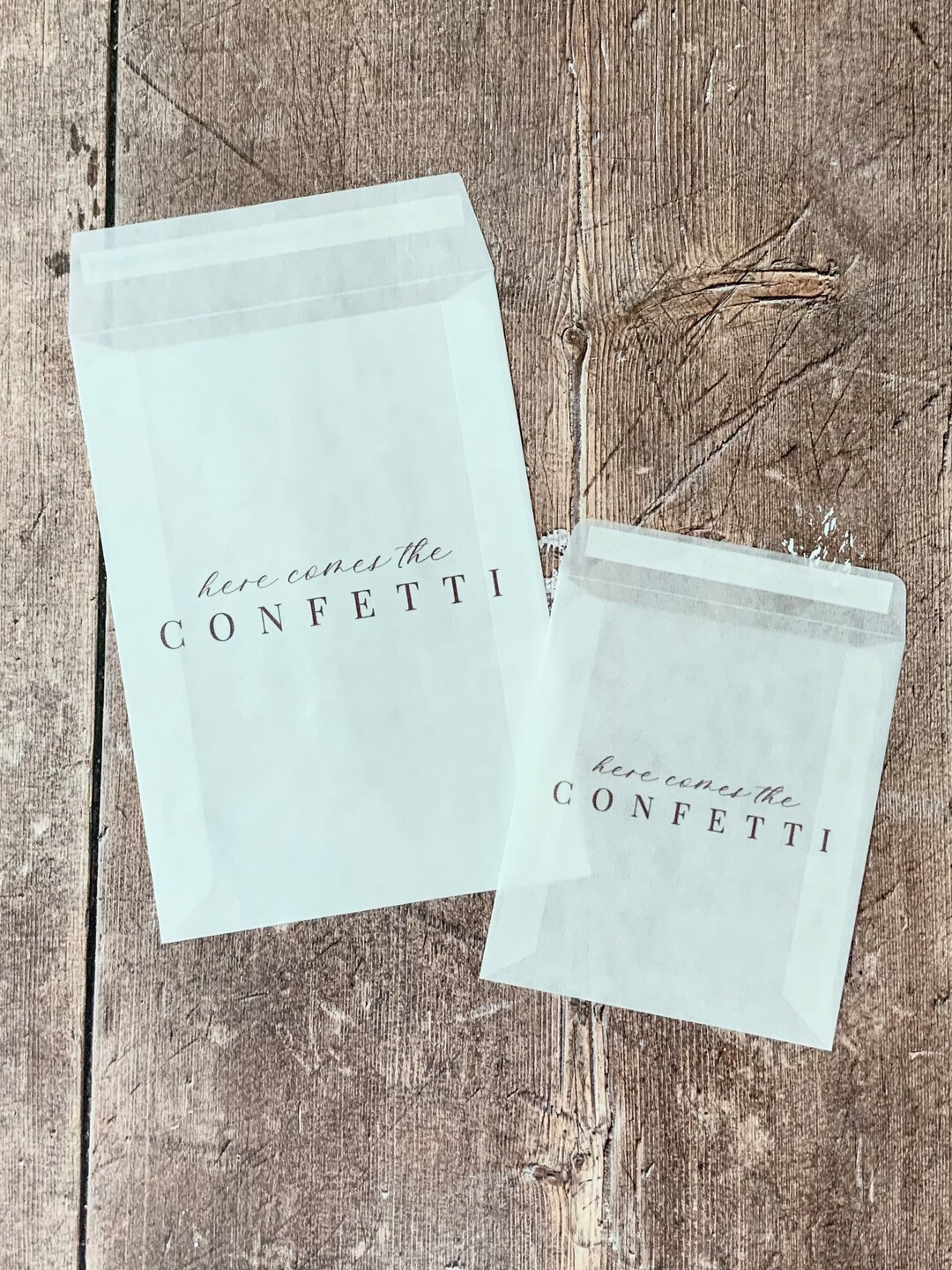 Here Comes the Confetti / Eco Friendly Biodegradable Empty Confetti