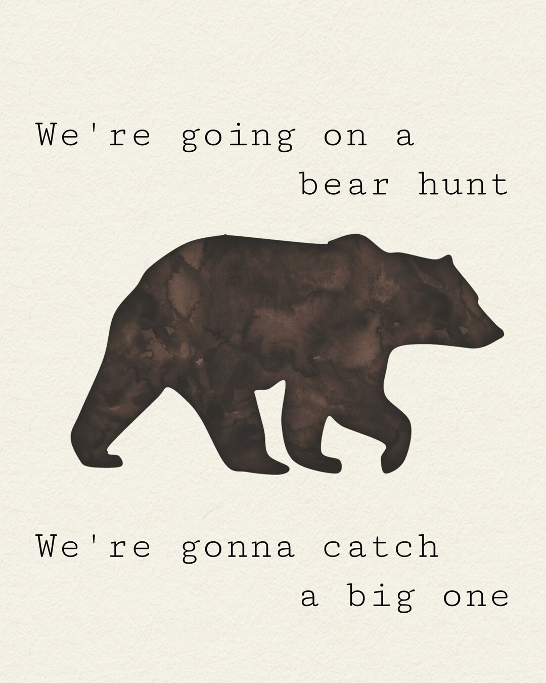 We're Going on a Bear Hunt Print | Digital Download | Nursery Decor ...