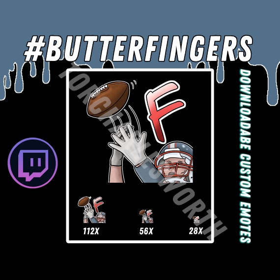 Butterfingers F Twitch Emote Madden NFL American Football Etsy
