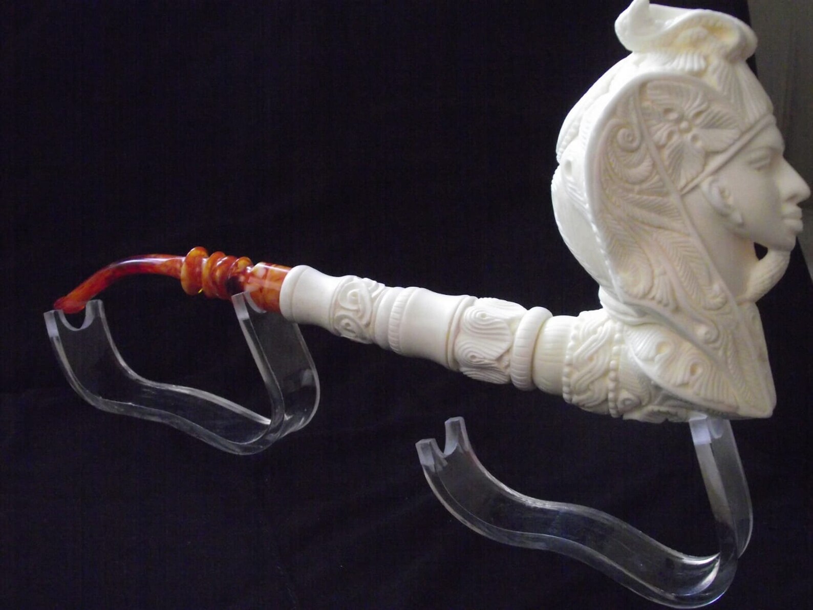 Egyptian Man Turkish Meerschaum Pipe High Quality Smoking Etsy