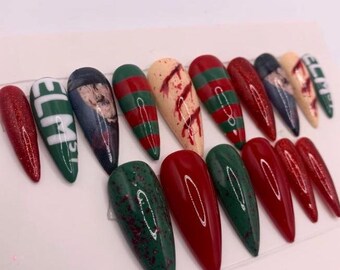 Nightmare horror press on nails