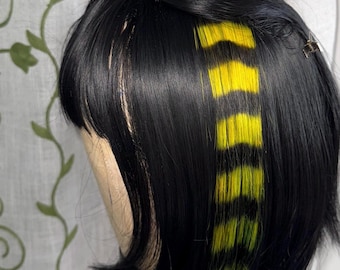 黒と黄色のアライグマの尻尾のヘアエクステンション - Etsy 日本