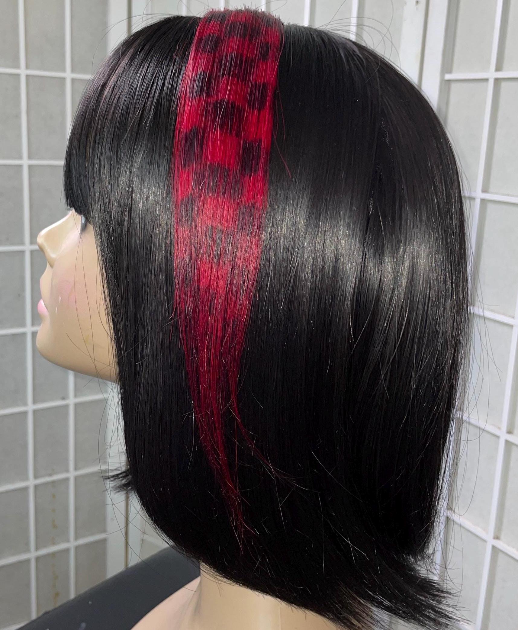 Black and Red Checkered Print Hair Extension - Etsy