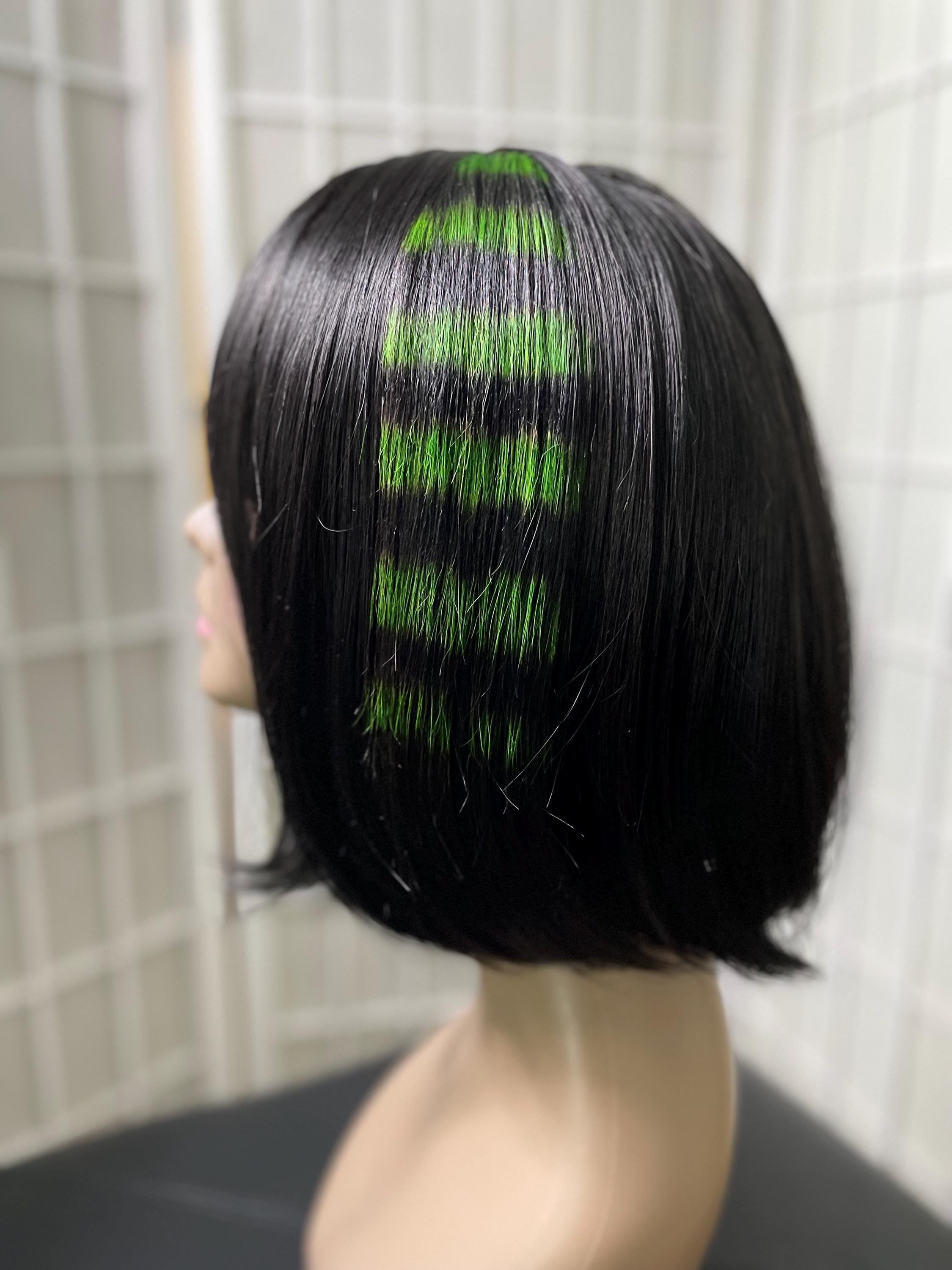 Ruby Hair Racoon Black and Green Raccoon Tail Hair Extension - Etsy