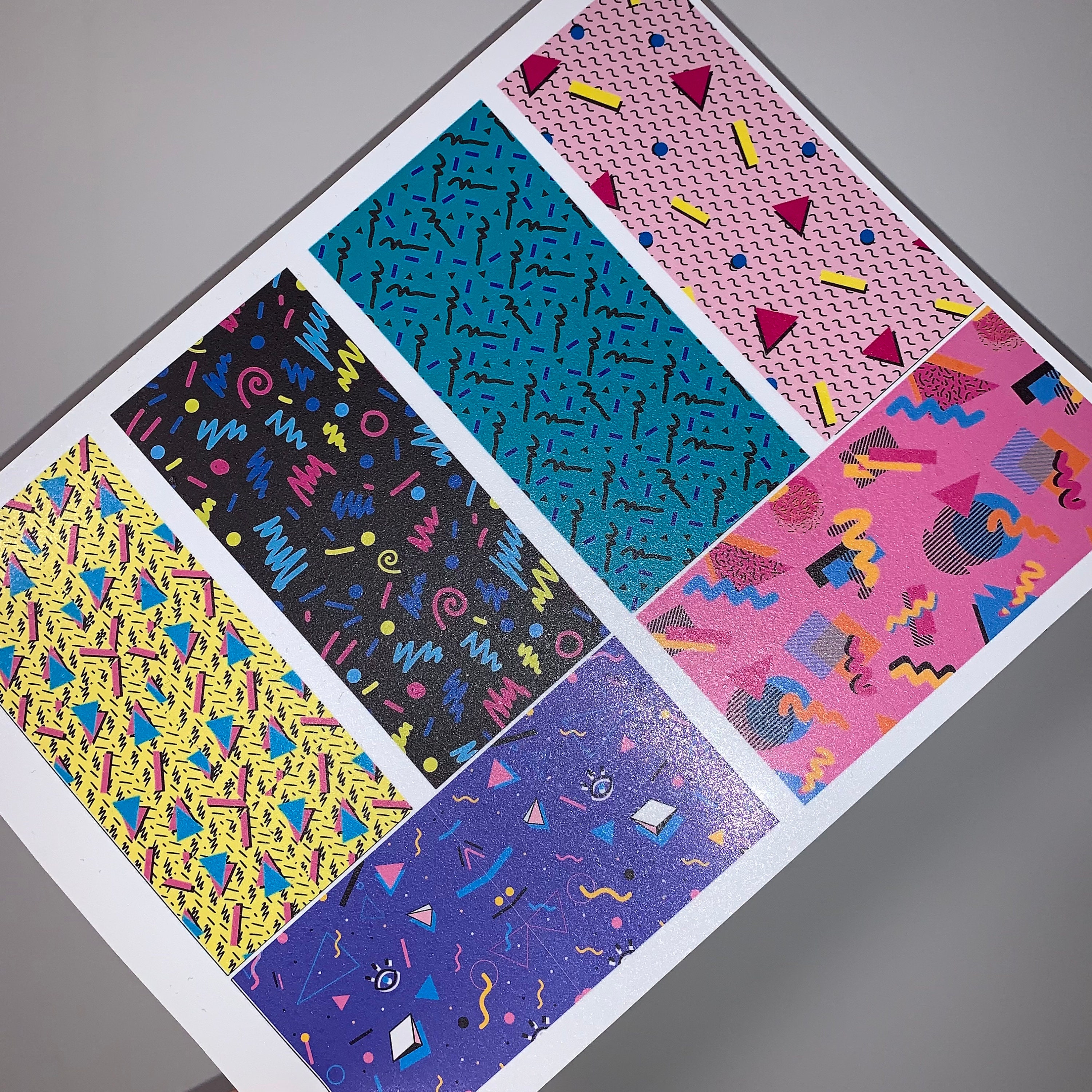 90's print water nail decal sheet