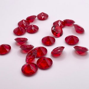 Red acrylic gemstones