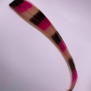 ナポリタンストライプのアライグマのしっぽのヘアエクステンション