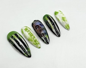 Beetle juice press on nails
