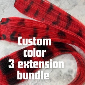 Custom animal print 3 hair extension bundle