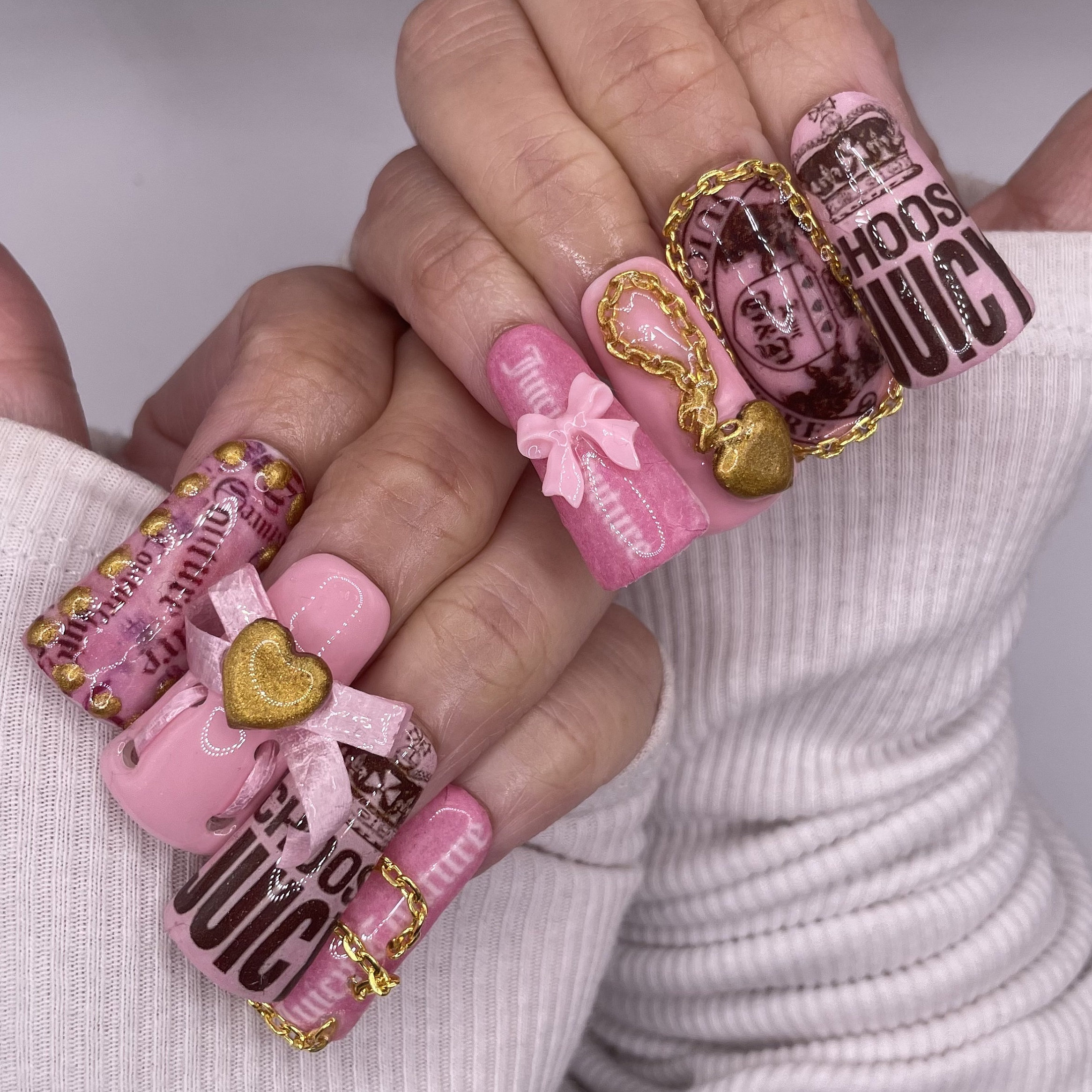 Y2K Pink Juicy Press on Nails UK