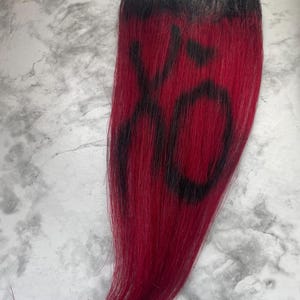 赤と黒のXOヘアエクステンション