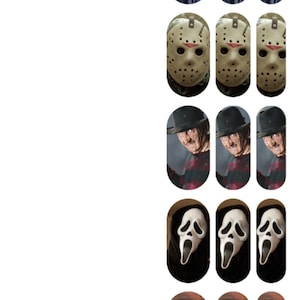 Mixed horror water nail decals
