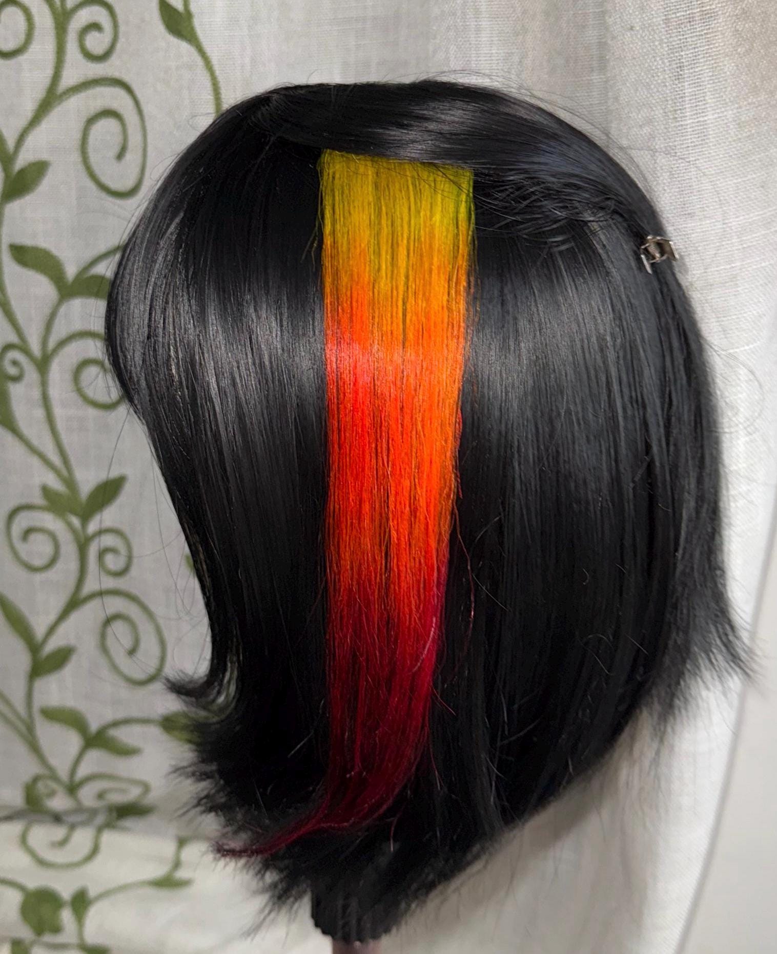 Chignon Postiche Synthétique – Couleur Rouge Cuivré Intense (rame Intenso) – Longueur Moyenne, à Fixer