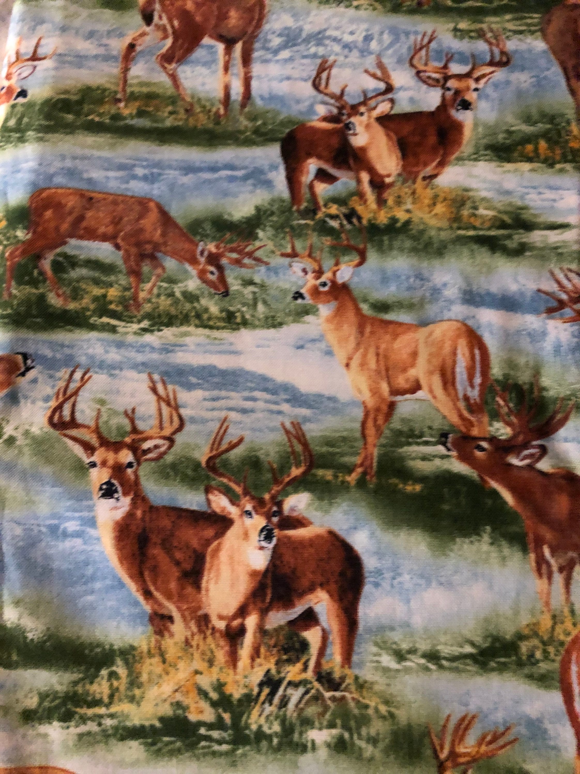 Deer print fabric by Wade Butler Cotton 1yd Etsy