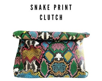 snake print handbolsa