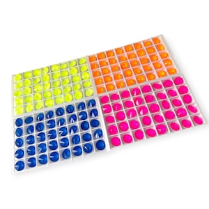 Neon Rivoli Crystals: 12mm 8mm K9 Glass Beads for Jewelry Making, colorful 12mm rivoli crystals, bright pink rivolis, point back rivoli