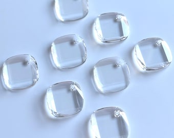 Swarovski Crystal 25mm Metro Pendant (Article 6058) - clear square crystal pendant, Swarovski 6058 square pendant, clear 25mm metro pendant