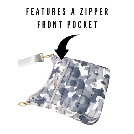 Buy Gray Camo Puffer Bag Stylish Messenger Bag Camo Puffer Bag Gray Camo Messenger Bag Gray and White Camo Puffer Bag Gift for Her Online in India Etsy