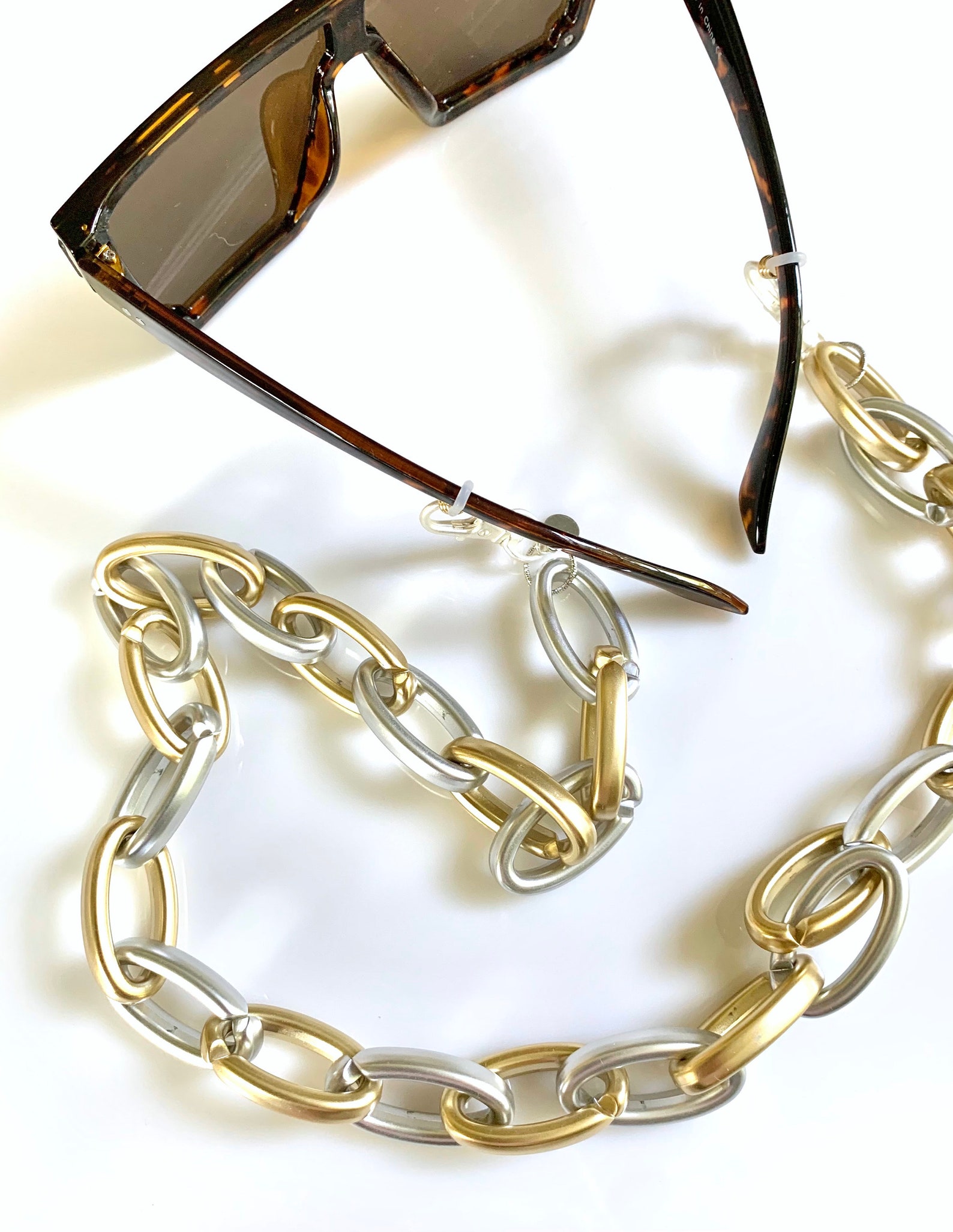 Chunky Gold Silver Sunglass Chain Chic Sunglass Chain Etsy
