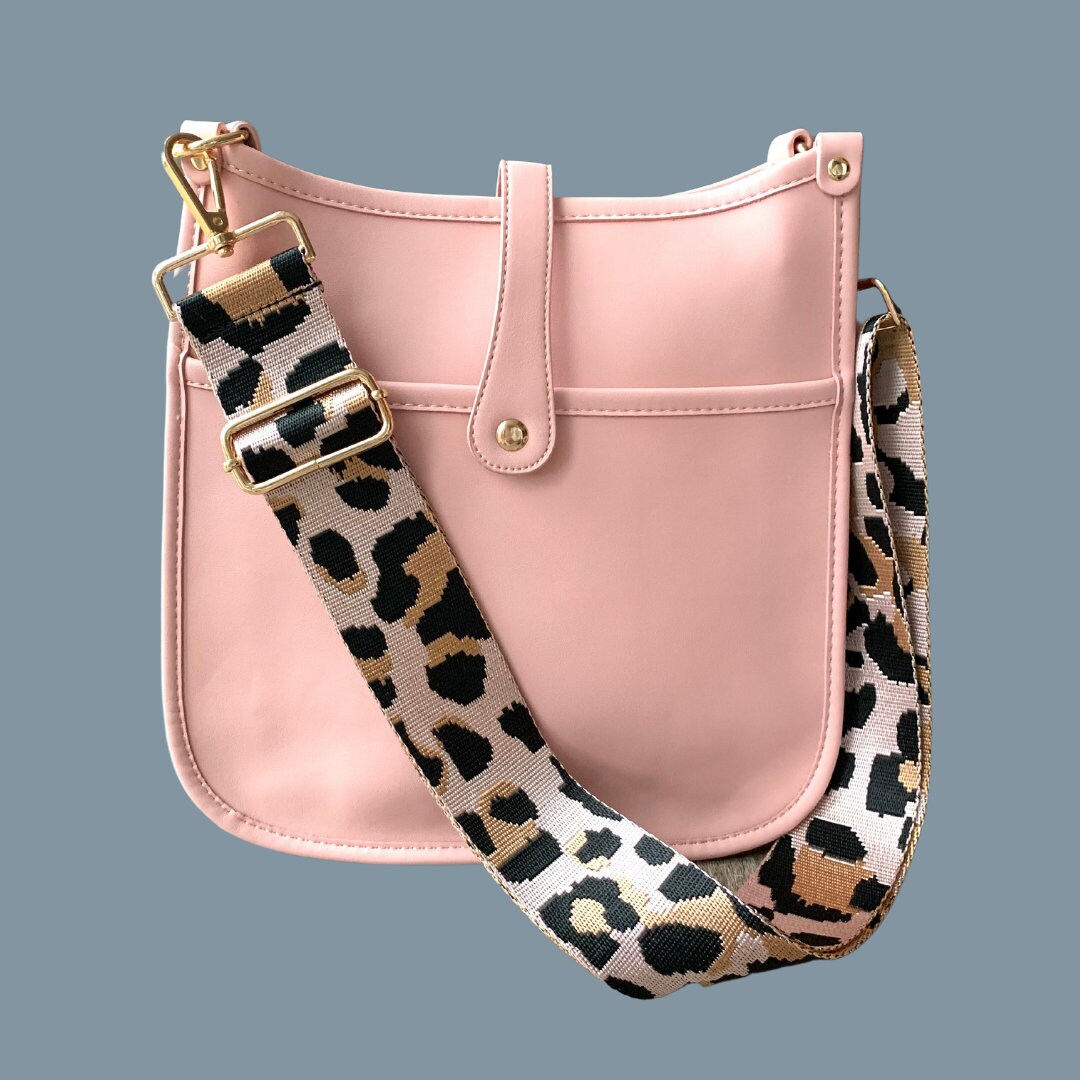 Pink Leather Shoulder Bag Pink Leather Messenger Bag Pink Etsy