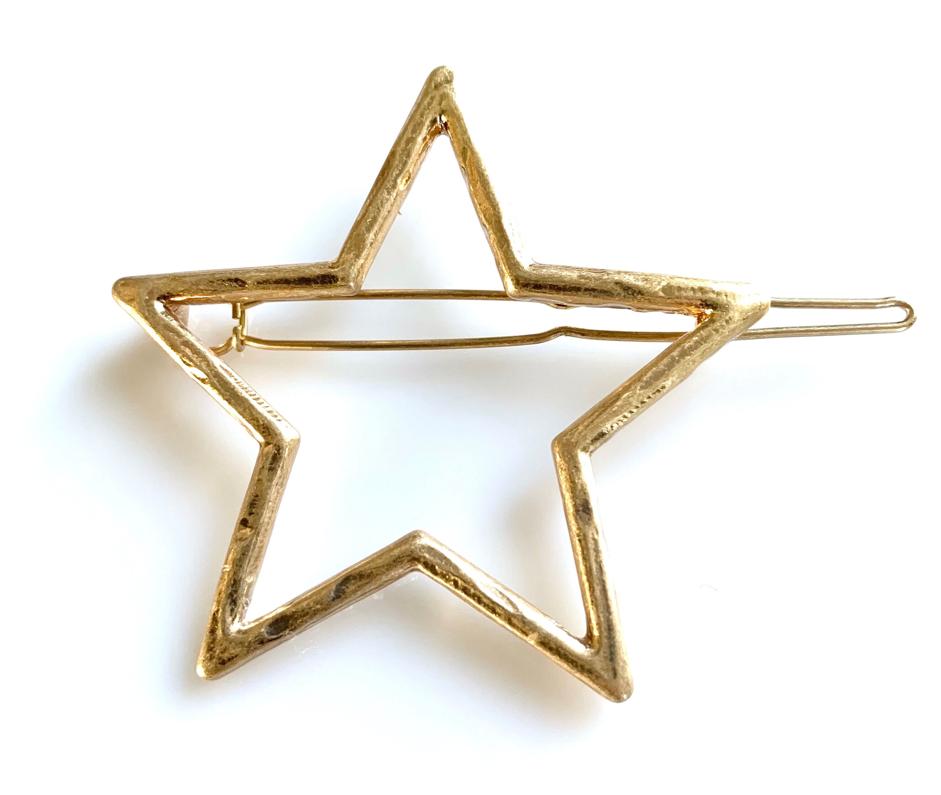 Star Hair Clip Gold Star Hair Clip Silver Star Hair Clip Etsy