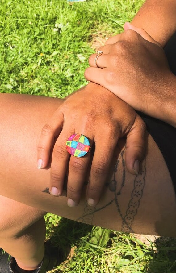 Bague Pastille Etsy France