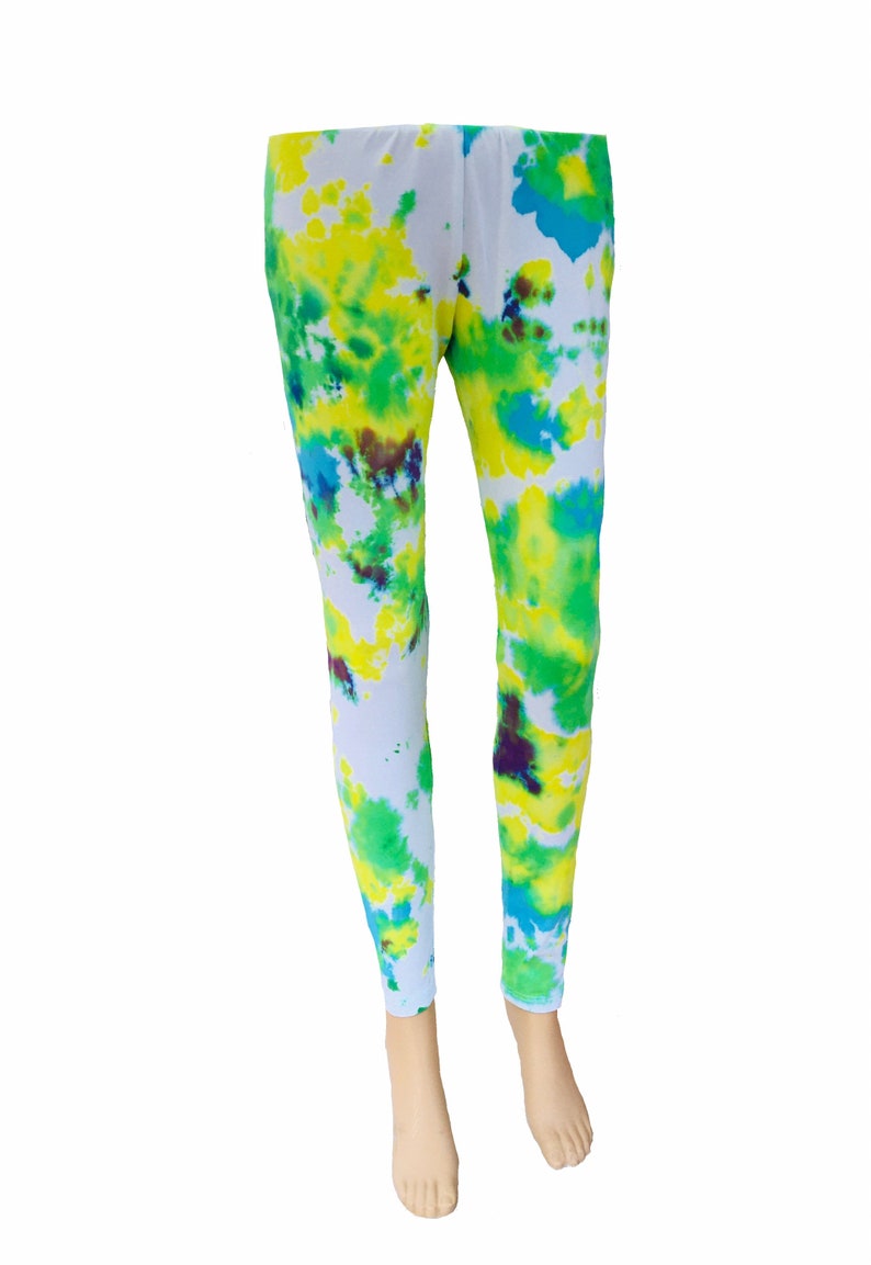 green splash Tie dye leggings
