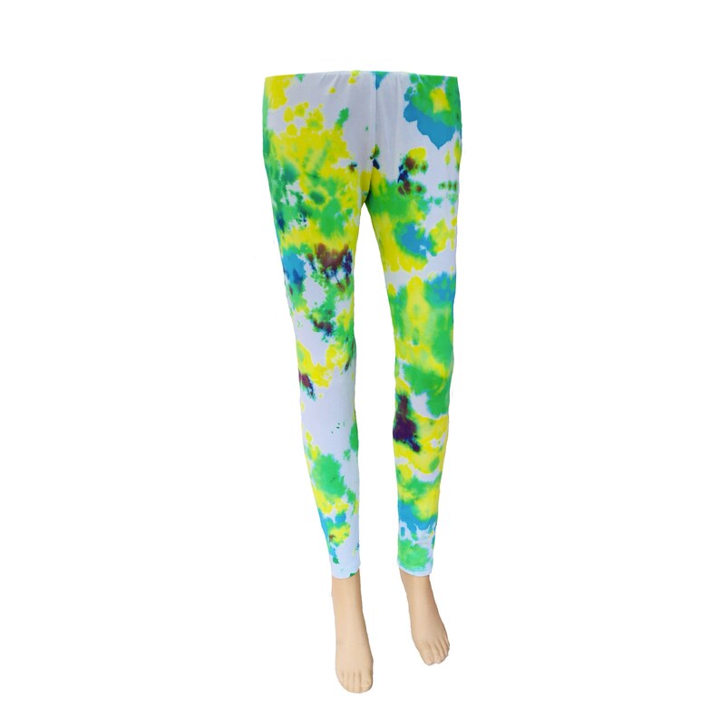 green splash Tie dye leggings