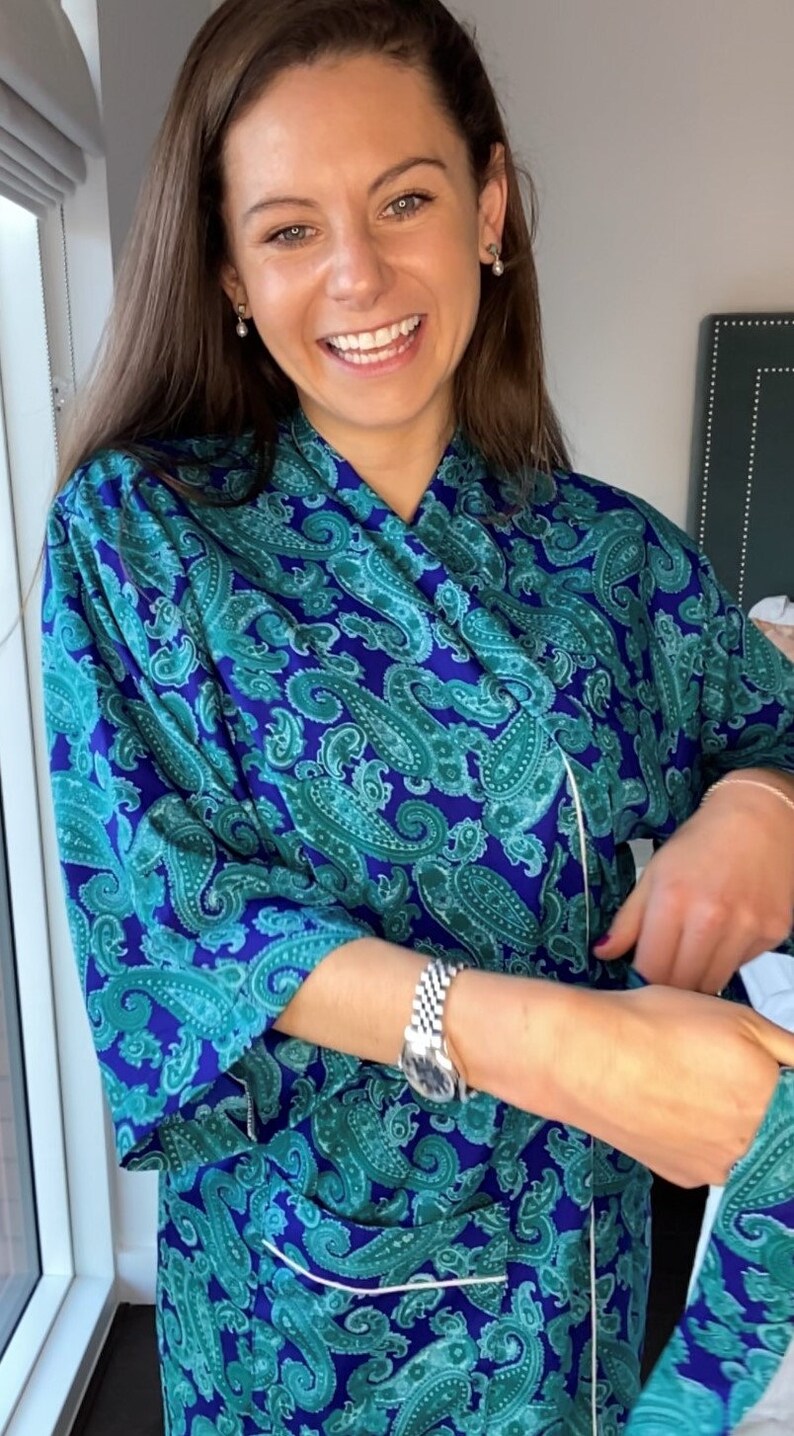 Handmade Silk Robe Dressing Gown Winter Collection Perfect Etsy