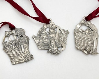 LONGABERGER Basket Ornament - Pewter Christmas Ornament - Etsy
