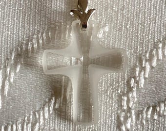 Clear Crystal Cross Pendant