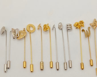 Vintage Stick Pin - Iron - Letter W