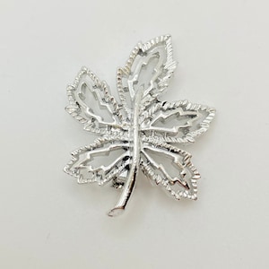 GERRYS Silver Leaf pin -  vintage gerrys brooch