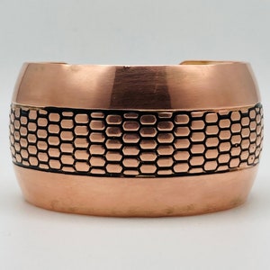 Etched Copper Cuff Bracelet - southwestern style bracelet