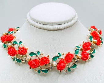 Rose Necklace -  Flower Necklace