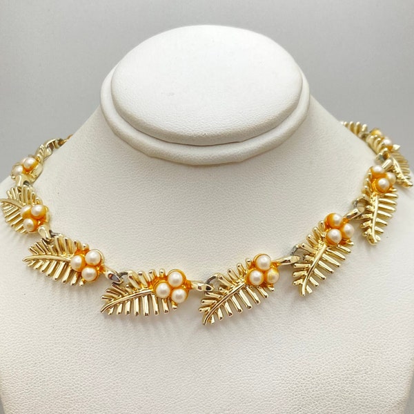 CORO Golden Leaf Necklace