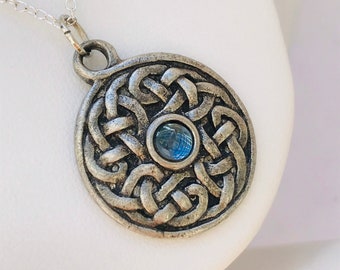 Pewter Celtic Knot Pendant - celtic necklace