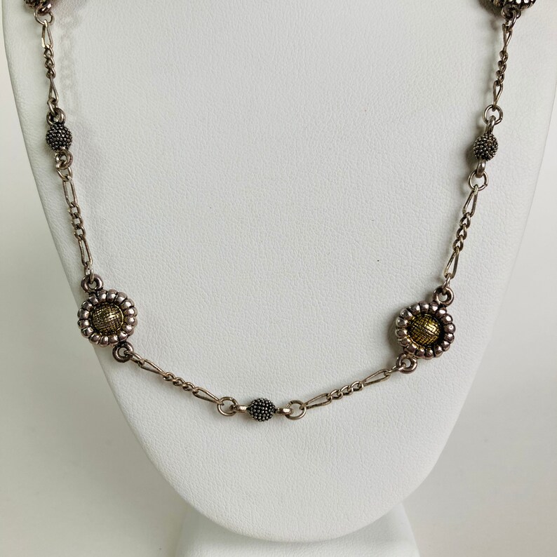 NAPIER Sunflower Necklace - Sunflower chain - 30 inch chain image 3
