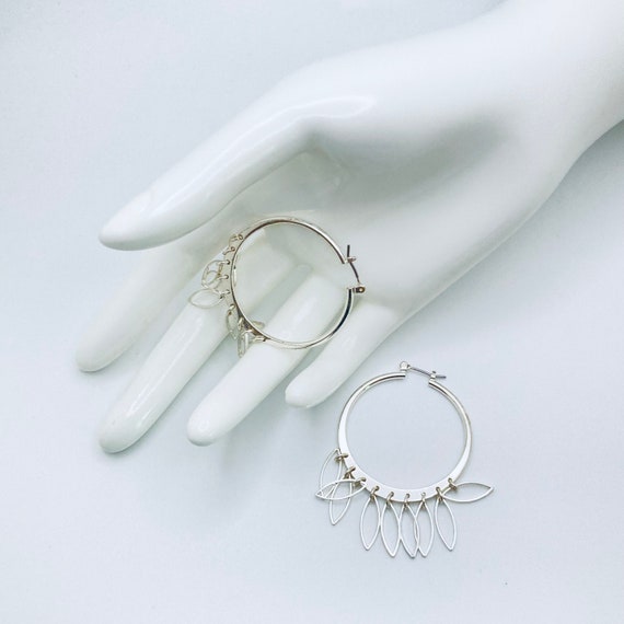 38mm Silver Tone Hoops - image 8