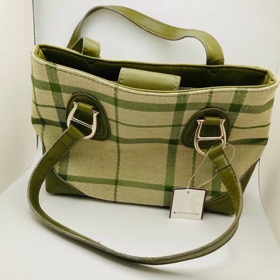 ETIENNE AIGNER Chesapeake Plaid Handbag - Green Pl