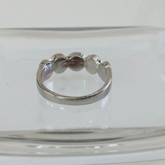 Size 8.5 Simulated Ruby Ring - Half Eternity Ring - image 9