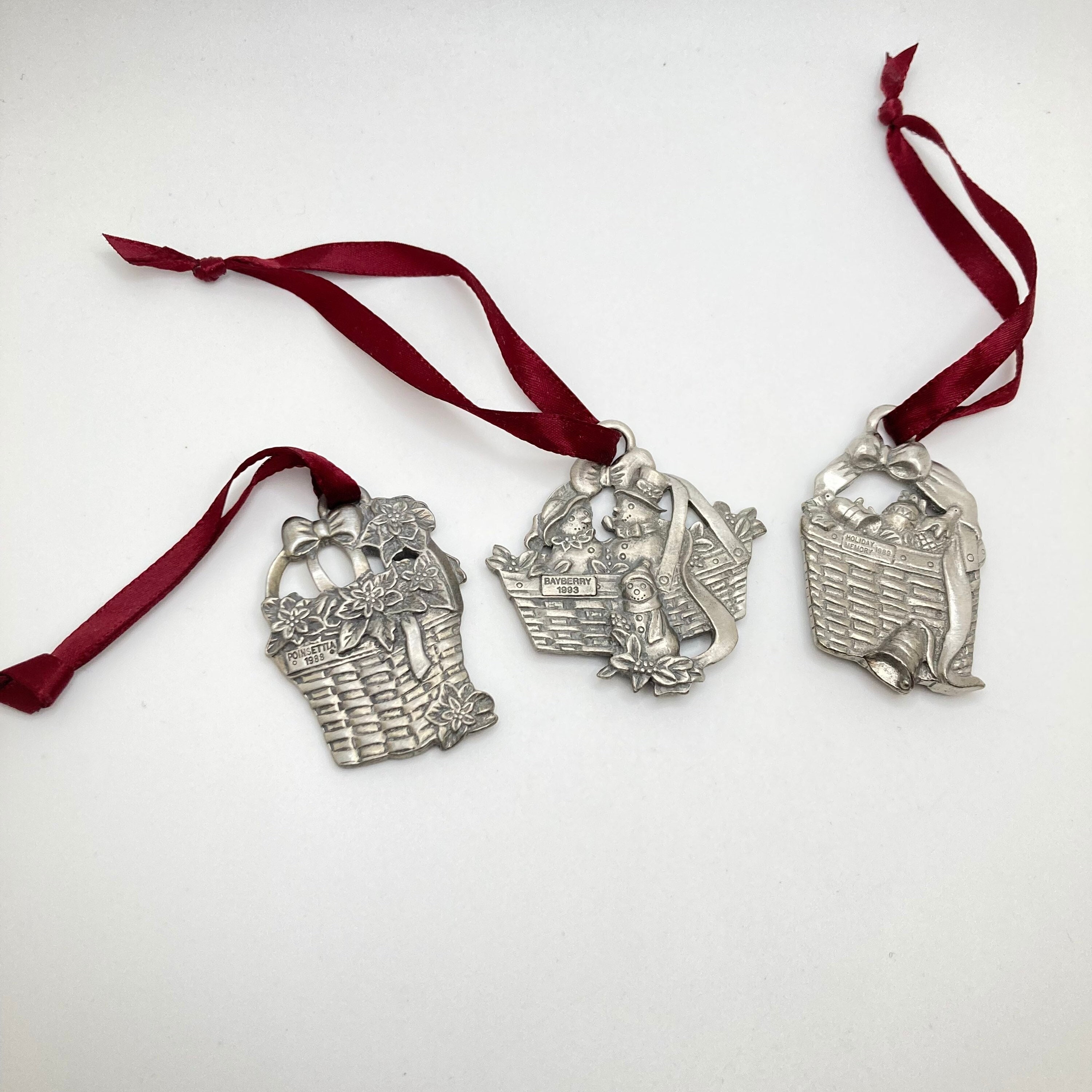 LONGABERGER Basket Ornament - Pewter Christmas Ornament - Etsy