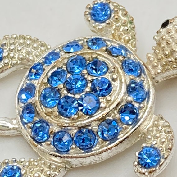 Blue Rhinestone Sea Turtle pendant - image 8