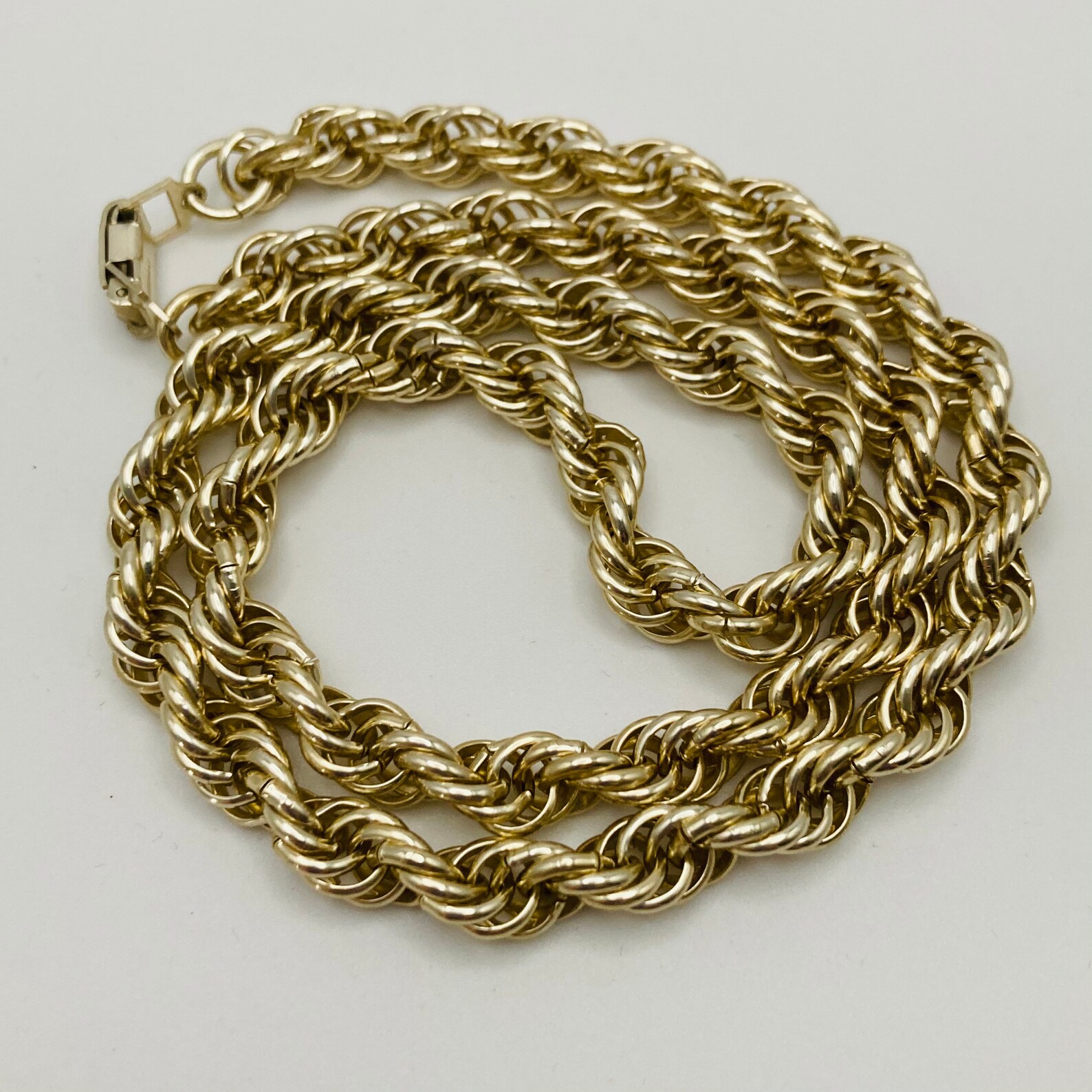 GERMANY Gold Tone Rope Chain Chunky Chain Vintage Germany Etsy
